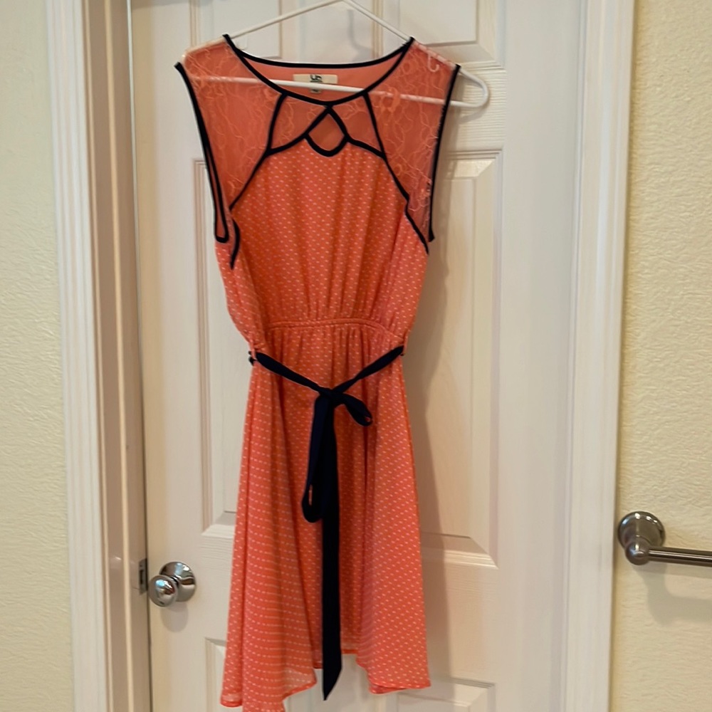 Polka Dot & lace summer dress - Size L